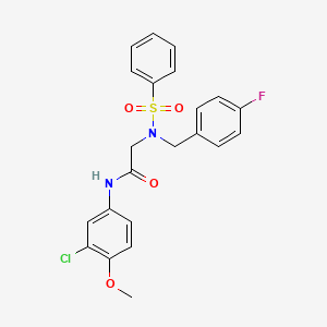 N~1~-(3-chloro-4-methoxyphenyl)-N~2~-(4-fluorobenzyl)-N~2~-(phenylsulfonyl)glycinamide