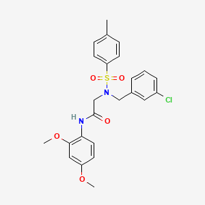 2-[(3-chlorophenyl)methyl-(4-methylphenyl)sulfonylamino]-N-(2,4-dimethoxyphenyl)acetamide