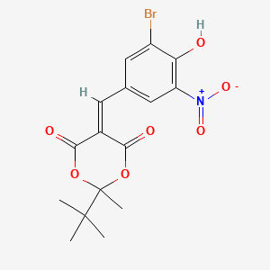 5-(3-bromo-4-hydroxy-5-nitrobenzylidene)-2-tert-butyl-2-methyl-1,3-dioxane-4,6-dione