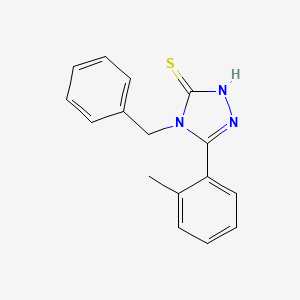 molecular formula C16H15N3S B3653219 4-benzyl-5-(2-methylphenyl)-2,4-dihydro-3H-1,2,4-triazole-3-thione 