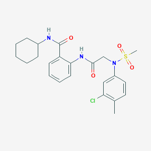 2-{[N-(3-chloro-4-methylphenyl)-N-(methylsulfonyl)glycyl]amino}-N-cyclohexylbenzamide