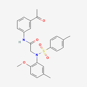 N-(3-acetylphenyl)-N~2~-(2-methoxy-5-methylphenyl)-N~2~-[(4-methylphenyl)sulfonyl]glycinamide