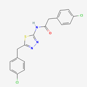 2-(4-CHLOROPHENYL)-N-{5-[(4-CHLOROPHENYL)METHYL]-1,3,4-THIADIAZOL-2-YL}ACETAMIDE