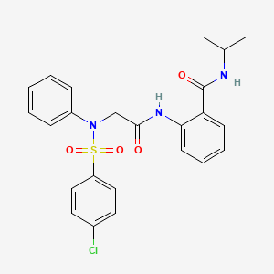 2-({N-[(4-chlorophenyl)sulfonyl]-N-phenylglycyl}amino)-N-isopropylbenzamide