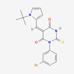 (5E)-1-(3-bromophenyl)-5-[(1-tert-butyl-1H-pyrrol-2-yl)methylidene]-2-thioxodihydropyrimidine-4,6(1H,5H)-dione