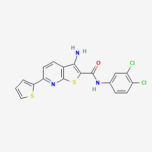 3-amino-N-(3,4-dichlorophenyl)-6-(2-thienyl)thieno[2,3-b]pyridine-2-carboxamide