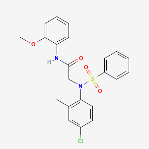 N~2~-(4-chloro-2-methylphenyl)-N~1~-(2-methoxyphenyl)-N~2~-(phenylsulfonyl)glycinamide