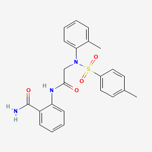 2-({N-(2-methylphenyl)-N-[(4-methylphenyl)sulfonyl]glycyl}amino)benzamide