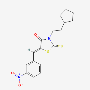 3-(2-cyclopentylethyl)-5-(3-nitrobenzylidene)-2-thioxo-1,3-thiazolidin-4-one