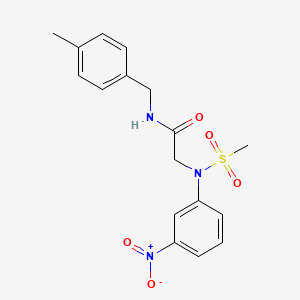 N-(4-methylbenzyl)-N~2~-(methylsulfonyl)-N~2~-(3-nitrophenyl)glycinamide