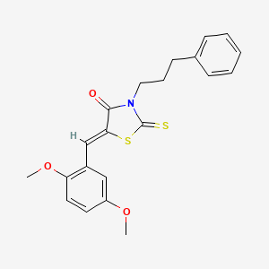 5-(2,5-dimethoxybenzylidene)-3-(3-phenylpropyl)-2-thioxo-1,3-thiazolidin-4-one