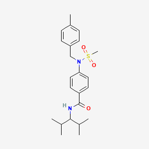 N-(1-isopropyl-2-methylpropyl)-4-[(4-methylbenzyl)(methylsulfonyl)amino]benzamide