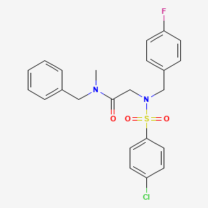 N-benzyl-N~2~-[(4-chlorophenyl)sulfonyl]-N~2~-(4-fluorobenzyl)-N-methylglycinamide