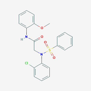 2-[N-(benzenesulfonyl)-2-chloroanilino]-N-(2-methoxyphenyl)acetamide