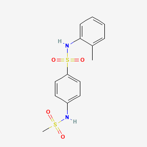 N-(2-methylphenyl)-4-[(methylsulfonyl)amino]benzenesulfonamide