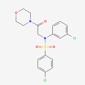 4-chloro-N-(3-chlorophenyl)-N-[2-(morpholin-4-yl)-2-oxoethyl]benzenesulfonamide