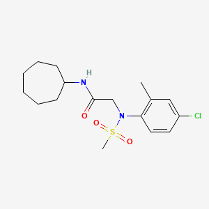 N~2~-(4-chloro-2-methylphenyl)-N-cycloheptyl-N~2~-(methylsulfonyl)glycinamide