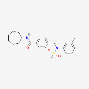 N-cycloheptyl-4-{[(3,4-dimethylphenyl)(methylsulfonyl)amino]methyl}benzamide