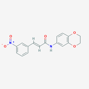 (2E)-N-(2,3-dihydro-1,4-benzodioxin-6-yl)-3-(3-nitrophenyl)prop-2-enamide