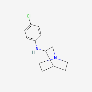 molecular formula C13H17ClN2 B3653428 3-(4'-Chlorophenylamino)quinuclidine 