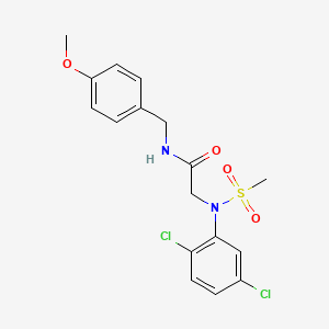 molecular formula C17H18Cl2N2O4S B3653448 N~2~-(2,5-dichlorophenyl)-N~1~-(4-methoxybenzyl)-N~2~-(methylsulfonyl)glycinamide 