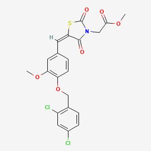 methyl [(5E)-5-{4-[(2,4-dichlorobenzyl)oxy]-3-methoxybenzylidene}-2,4-dioxo-1,3-thiazolidin-3-yl]acetate