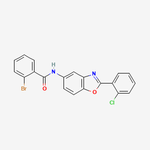 2-bromo-N-[2-(2-chlorophenyl)-1,3-benzoxazol-5-yl]benzamide