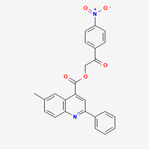 2-(4-Nitrophenyl)-2-oxoethyl 6-methyl-2-phenylquinoline-4-carboxylate