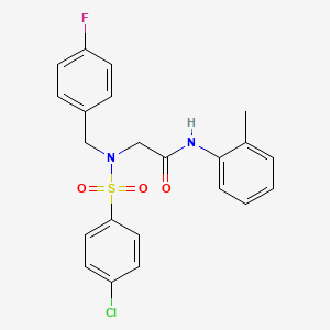 N~2~-[(4-chlorophenyl)sulfonyl]-N~2~-(4-fluorobenzyl)-N-(2-methylphenyl)glycinamide