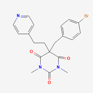 5-[(4-bromophenyl)methyl]-1,3-dimethyl-5-(2-pyridin-4-ylethyl)-1,3-diazinane-2,4,6-trione