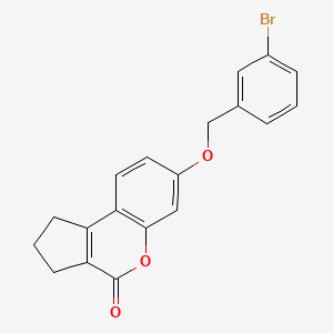 7-[(3-BROMOPHENYL)METHOXY]-1H,2H,3H,4H-CYCLOPENTA[C]CHROMEN-4-ONE