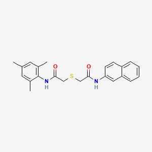 molecular formula C23H24N2O2S B3653528 2-{[2-(mesitylamino)-2-oxoethyl]thio}-N-2-naphthylacetamide 