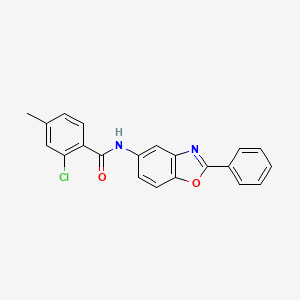 2-chloro-4-methyl-N-(2-phenyl-1,3-benzoxazol-5-yl)benzamide