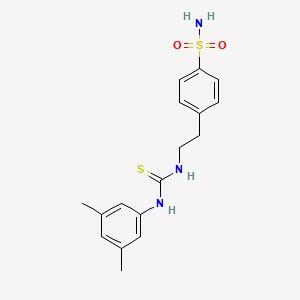 molecular formula C17H21N3O2S2 B3653587 4-[2-({[(3,5-dimethylphenyl)amino]carbonothioyl}amino)ethyl]benzenesulfonamide 