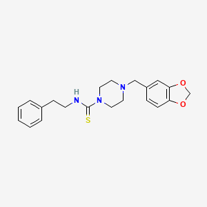 4-(1,3-benzodioxol-5-ylmethyl)-N-(2-phenylethyl)piperazine-1-carbothioamide