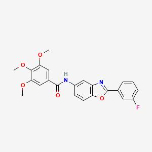 N-[2-(3-fluorophenyl)-1,3-benzoxazol-5-yl]-3,4,5-trimethoxybenzamide