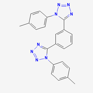 molecular formula C22H18N8 B3653697 1-(4-Methylphenyl)-5-[3-[1-(4-methylphenyl)tetrazol-5-yl]phenyl]tetrazole 