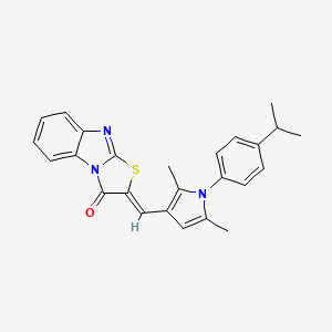 (2Z)-2-[[2,5-dimethyl-1-(4-propan-2-ylphenyl)pyrrol-3-yl]methylidene]-[1,3]thiazolo[3,2-a]benzimidazol-1-one