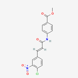 methyl 4-{[(2E)-3-(4-chloro-3-nitrophenyl)prop-2-enoyl]amino}benzoate