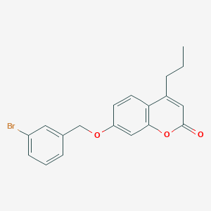 molecular formula C19H17BrO3 B3653739 7-[(3-BROMOPHENYL)METHOXY]-4-PROPYL-2H-CHROMEN-2-ONE 