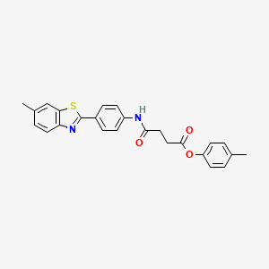 4-methylphenyl 4-{[4-(6-methyl-1,3-benzothiazol-2-yl)phenyl]amino}-4-oxobutanoate