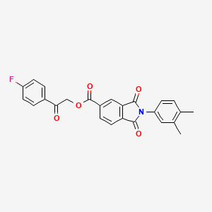 2-(4-fluorophenyl)-2-oxoethyl 2-(3,4-dimethylphenyl)-1,3-dioxo-5-isoindolinecarboxylate