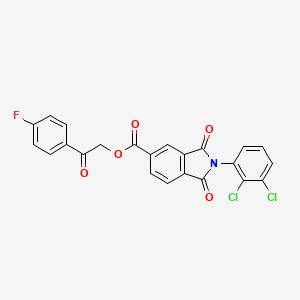 2-(4-FLUOROPHENYL)-2-OXOETHYL 2-(2,3-DICHLOROPHENYL)-1,3-DIOXOISOINDOLE-5-CARBOXYLATE