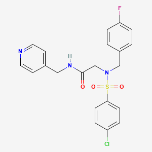 N~2~-[(4-chlorophenyl)sulfonyl]-N~2~-(4-fluorobenzyl)-N-(pyridin-4-ylmethyl)glycinamide