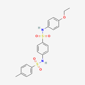 molecular formula C21H22N2O5S2 B3653838 N-{4-[(4-ethoxyphenyl)sulfamoyl]phenyl}-4-methylbenzenesulfonamide 