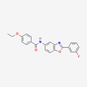 molecular formula C22H17FN2O3 B3653849 4-ethoxy-N-[2-(3-fluorophenyl)-1,3-benzoxazol-5-yl]benzamide 