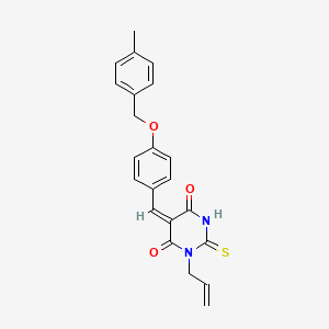 (5E)-5-{4-[(4-methylbenzyl)oxy]benzylidene}-1-(prop-2-en-1-yl)-2-thioxodihydropyrimidine-4,6(1H,5H)-dione