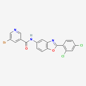 molecular formula C19H10BrCl2N3O2 B3653882 5-bromo-N-[2-(2,4-dichlorophenyl)-1,3-benzoxazol-5-yl]pyridine-3-carboxamide 