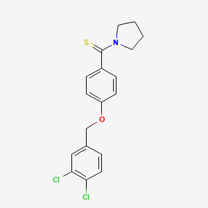 1-({4-[(3,4-dichlorobenzyl)oxy]phenyl}carbonothioyl)pyrrolidine