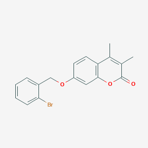 molecular formula C18H15BrO3 B3653929 7-[(2-BROMOPHENYL)METHOXY]-3,4-DIMETHYL-2H-CHROMEN-2-ONE 